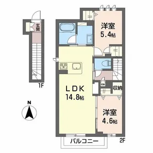シティプラザ本町 C【2階】の間取り
