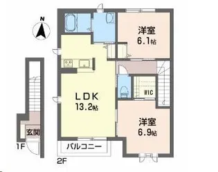 ジョイカームE【2階】の間取り