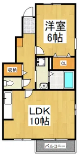 東京都小平市小川町1【アパート】の間取り