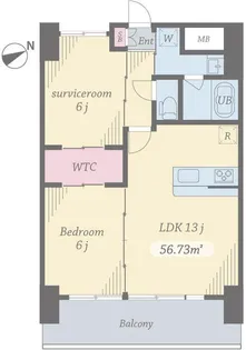 プライムコート立川【13階】の間取り