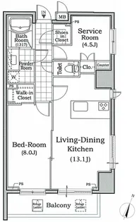 レジディア文京本駒込【12階】の間取り