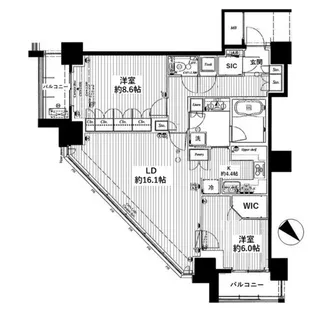 ビーコンタワーレジデンス【31階】の間取り