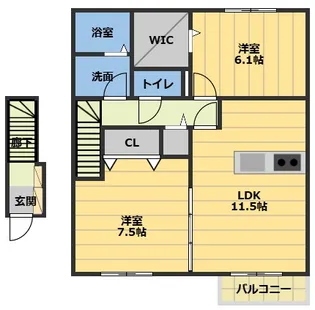 ソフィアコートA【2階】の間取り