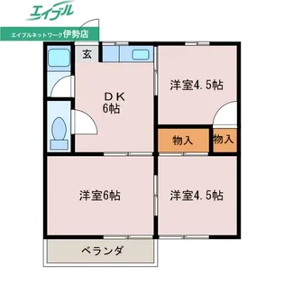 パークハイツ【1階】の間取り