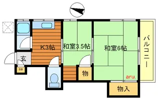 東京都三鷹市牟礼5【アパート】の間取り