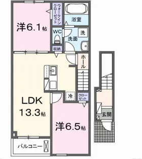 フルール レジデンス II【2階】の間取り
