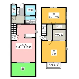 岐阜県瑞穂市只越【一戸建】の間取り