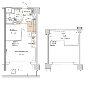 1LDKの間取り画像
