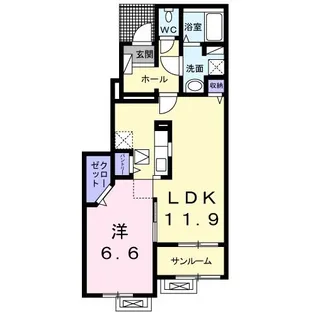 ソラーナA【1階】の間取り