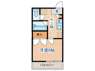 クリエートハイツ高砂【1階】の間取り