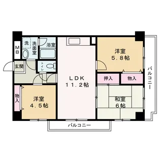 エコーハイツ【7階】の間取り