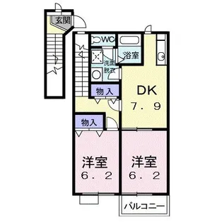 パークハマナカ【2階】の間取り
