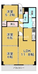 ガーデンプラザ泉中央【5階】の間取り