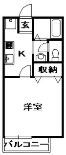 メゾクレール・ナカモトB【1階】の間取り