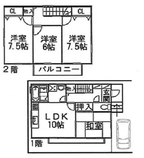 大阪府箕面市坊島4【一戸建】の間取り