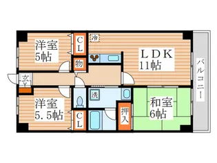 セラヴィ上宿【5階】の間取り