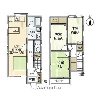 神奈川県横浜市戸塚区戸塚町【一戸建】の間取り