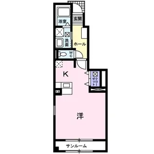 パストラルタウンD【1階】の間取り