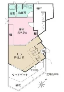 世田谷区若林1丁目39番戸建【1階】の間取り