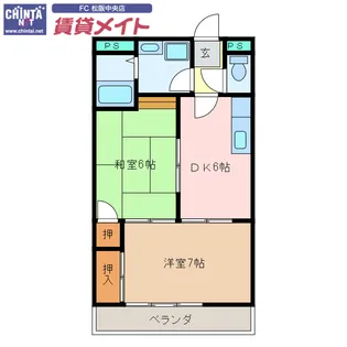 ラ・ブランシュ【2階】の間取り