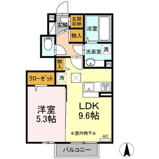 福島県いわき市泉玉露5【アパート】の間取り