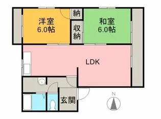 レーベンハイムI B棟【2階】の間取り