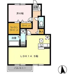 岡山県岡山市中区赤田【アパート】の間取り