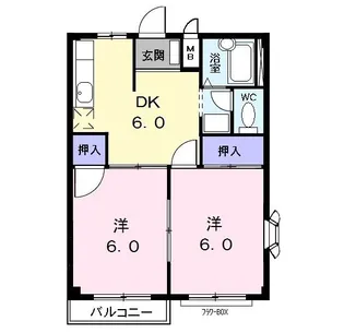 エクセル中島【2階】の間取り