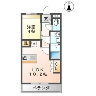 ローズガーデン【2階】の間取り