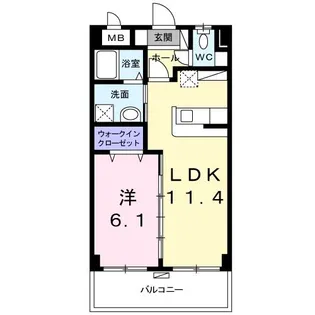 プラシードC.HII【2階】の間取り