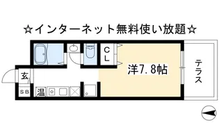 ロゾーパンサン土橋【1階】の間取り