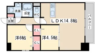サンカトル【4階】の間取り