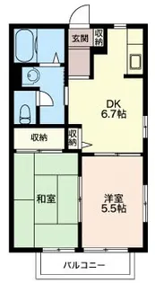 ヴューテラスA【2階】の間取り