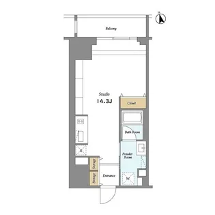 HF上野レジデンスEAST【15階】の間取り