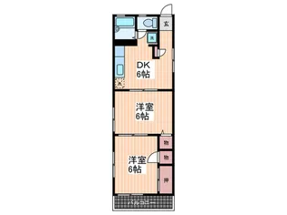 メゾンあきC棟【2階】の間取り