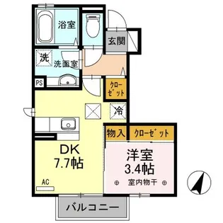 テトラ【1階】の間取り