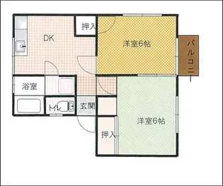 コーポ亜矢【1階】の間取り