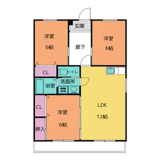 レ・セゾンHASHIRA【1階】の間取り