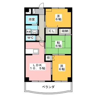 ファミールホズミ【1階】の間取り