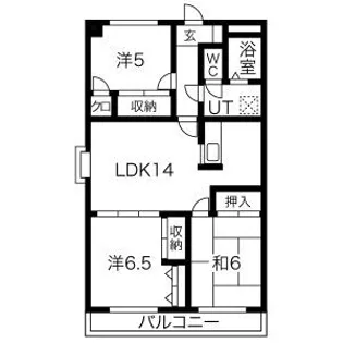 メゾンシャンポール【4階】の間取り