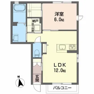 シャーメゾン今泉【1階】の間取り