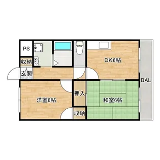 エレガントライフ巽【6階】の間取り