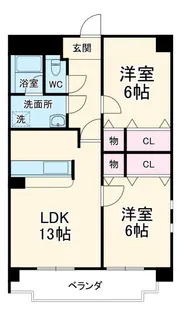 シャモニー横井【3階】の間取り
