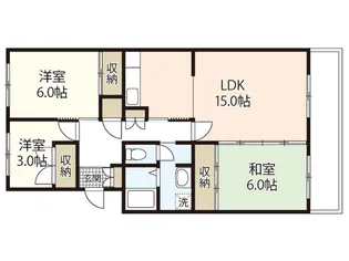 K’sB 己斐上 2【4階】の間取り