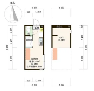 Arca Urbana志茂【1階】の間取り