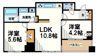 グレーシア調布【7階】の間取り