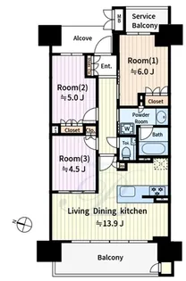 パークナード新梅田アーバンパレス【2階】の間取り