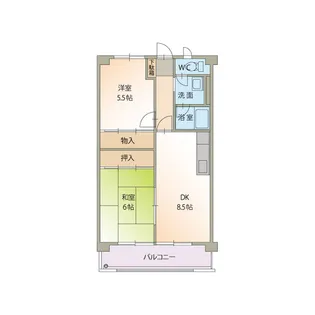 ホワイトメゾン【5階】の間取り