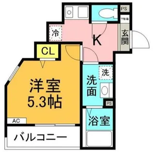 メルディア淵野辺【1階】の間取り
