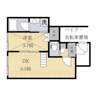 クレディ一之江【1階】の間取り